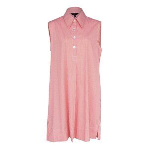 Italian Cotton Orange Sleeveless Dress – Elegant Summer Wear